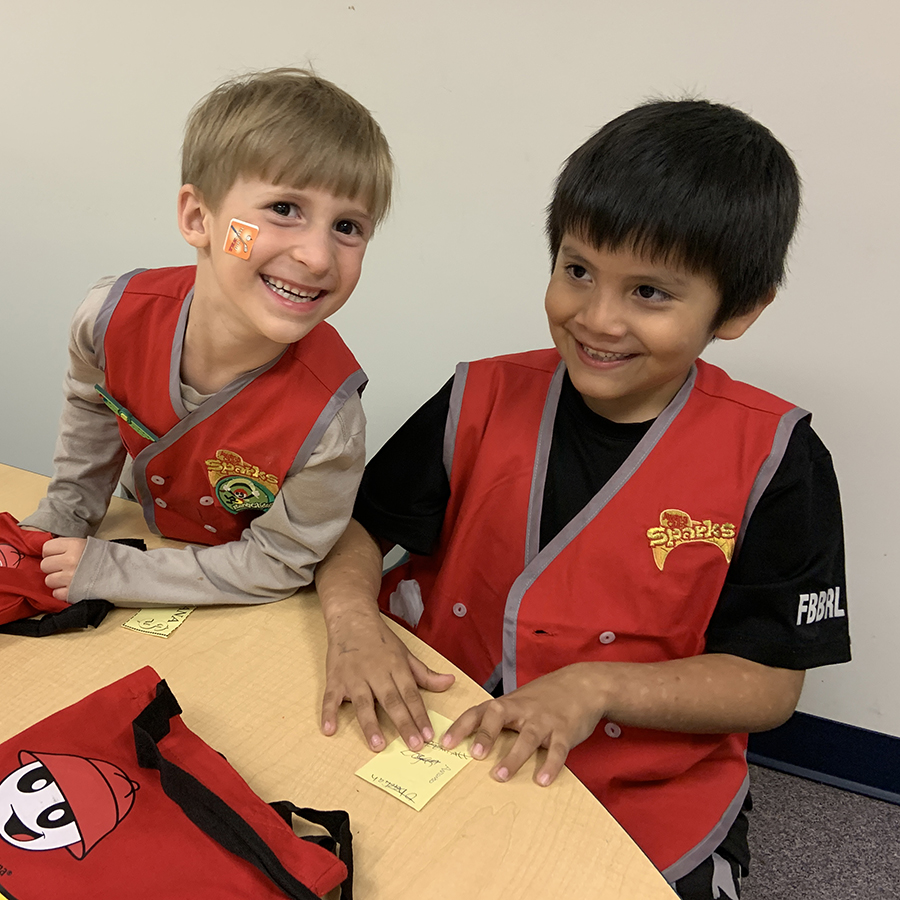 Children in Awana Sparks Vests